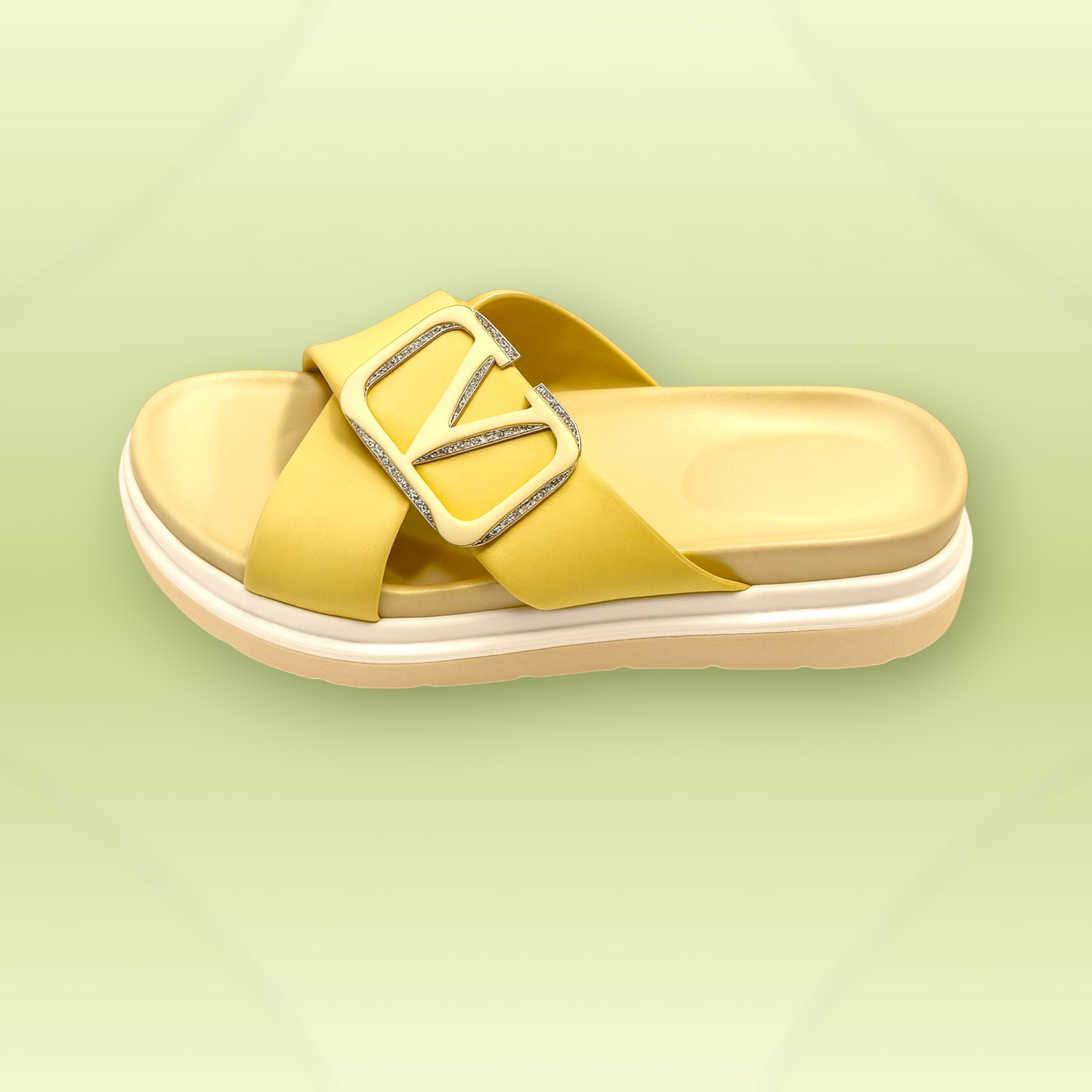 Comfort Sandals with Gold Buckle