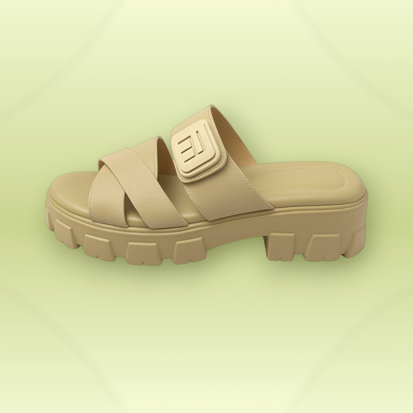 Chunky Sole Cross Strap Sandals