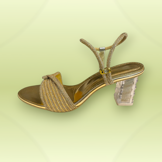 Knot Strap Block Heel Sandals