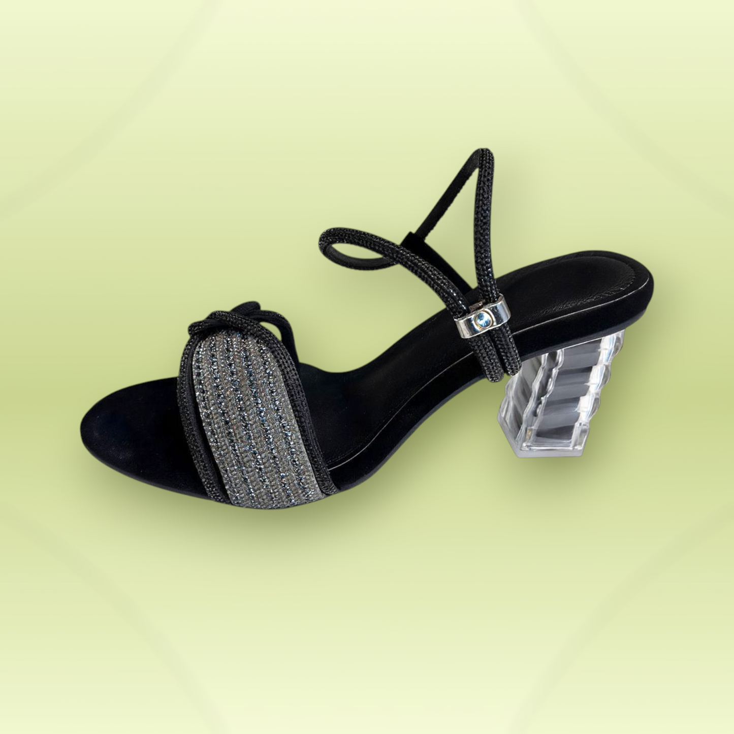 Knot Strap Block Heel Sandals