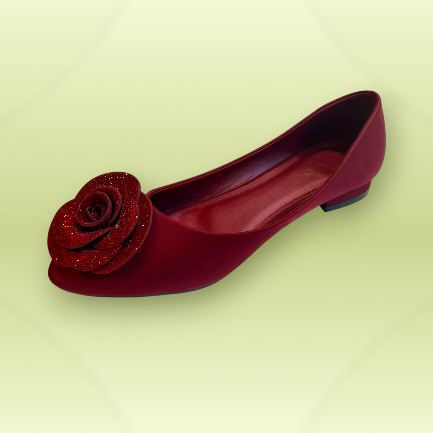 Rose Embellished Flats