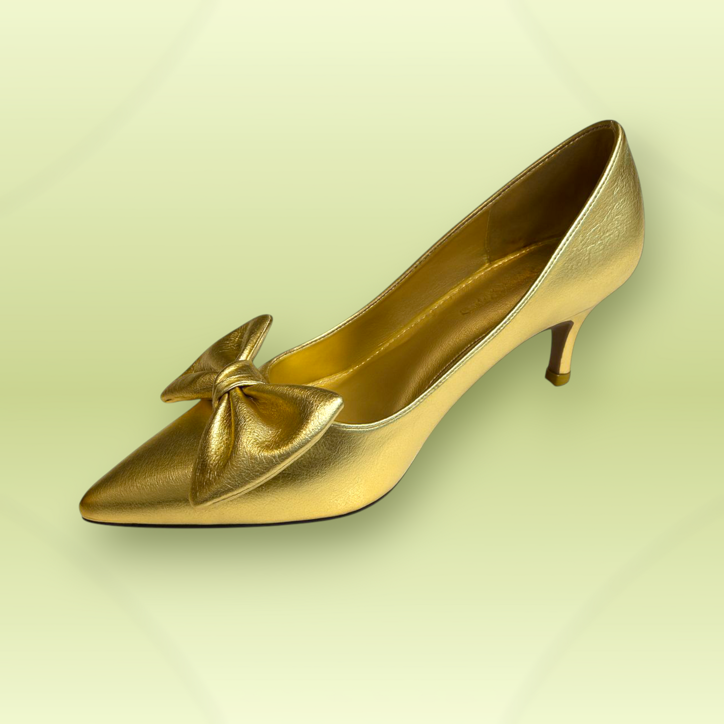 Metallic Bow Stiletto Heels