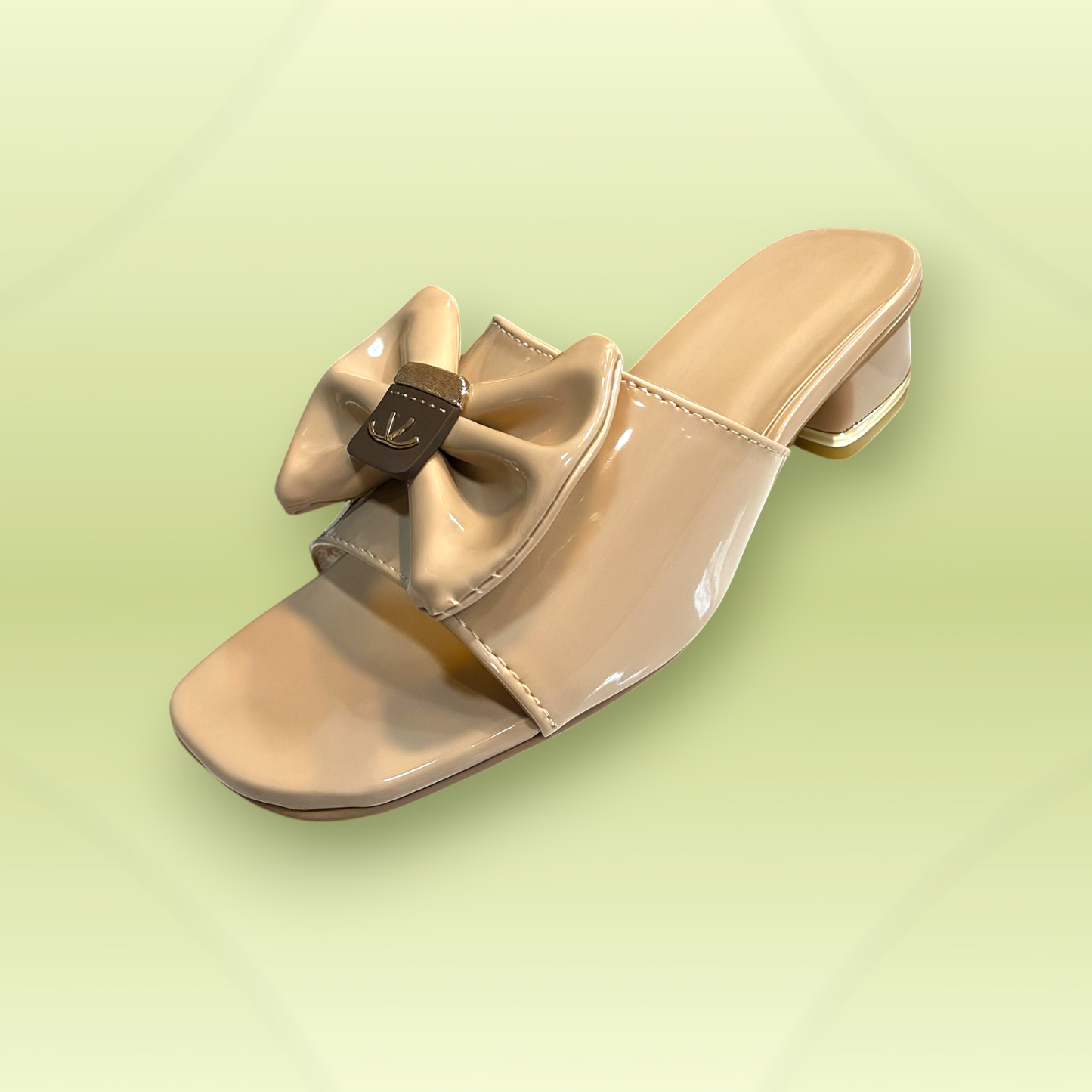 Bow Accent Block Heel