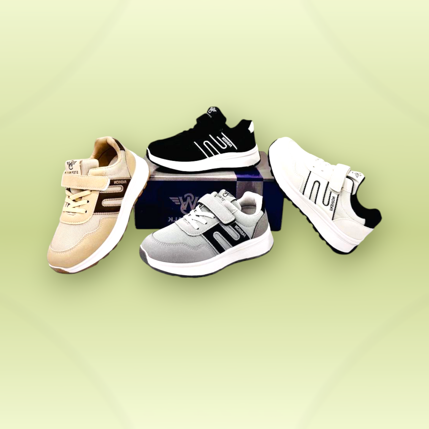 White & Pink Sneakers Kids Casual Sports Shoes