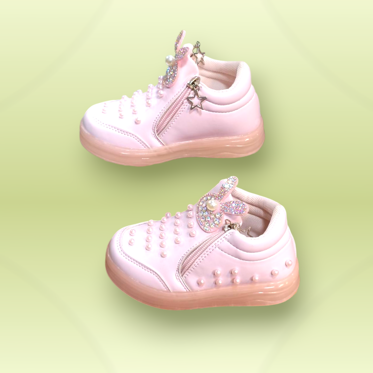 Pearl Sneakers Kids Sparkle Party Shoes