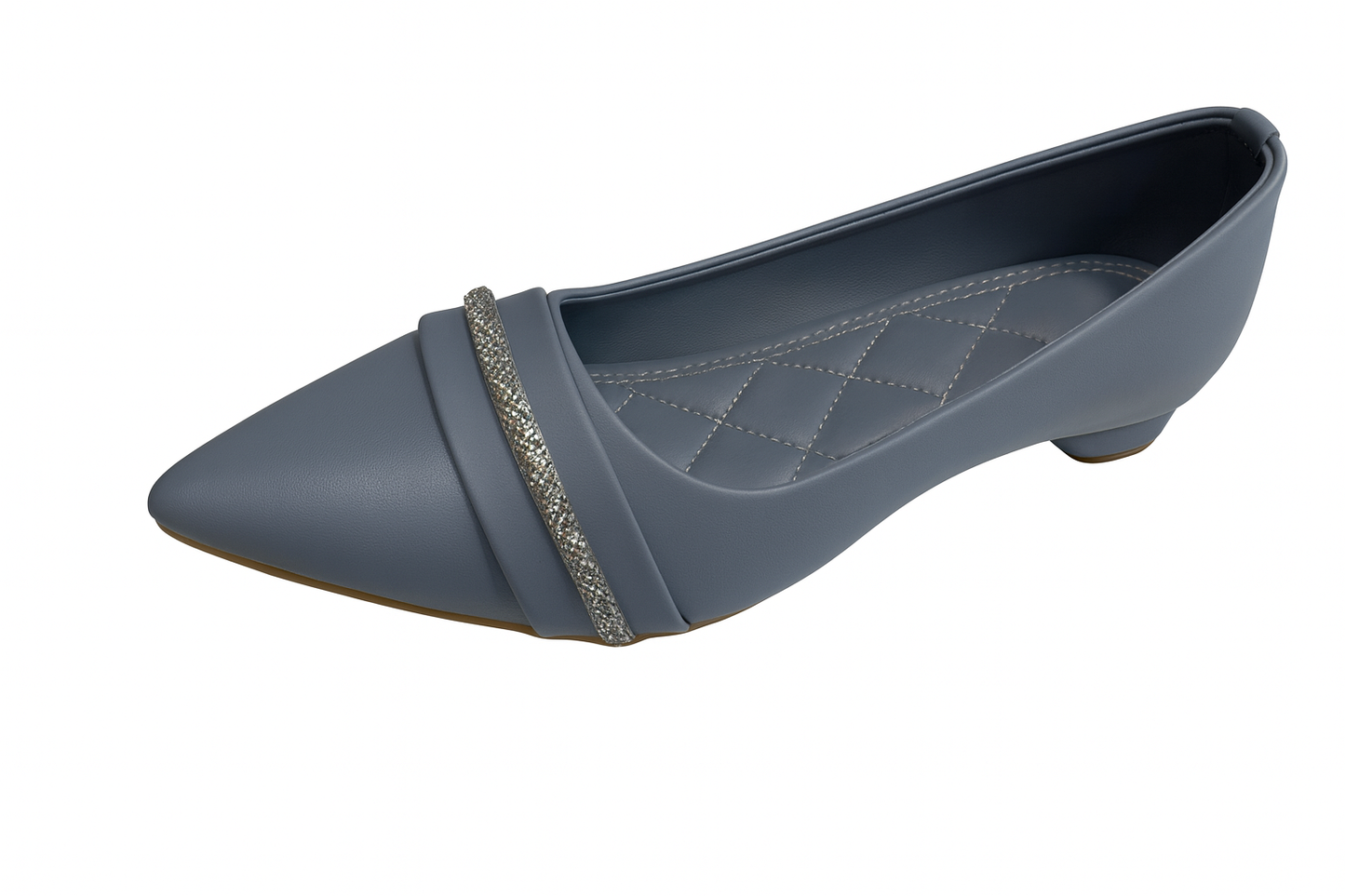 Blue Mist Crystal Strap Comfort Flats