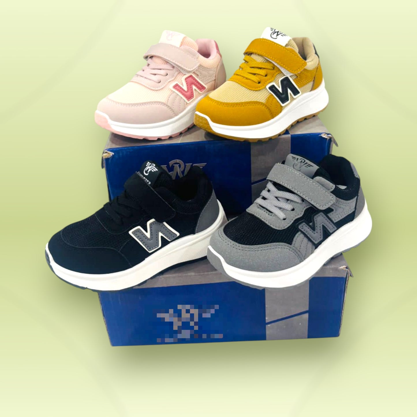White & Pink Sneakers Kids Casual Sports Shoes