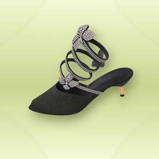 Spiral Flower Stiletto Heel Sandal