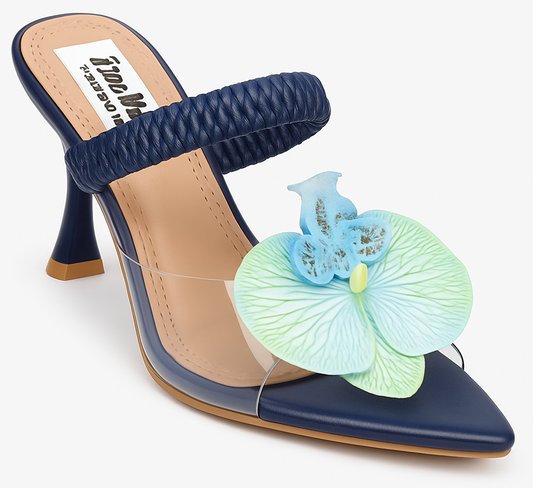 ZivaWalk Navy Orchid Heels