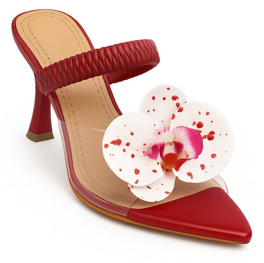 ZivaWalk Scarlet Orchid Heels
