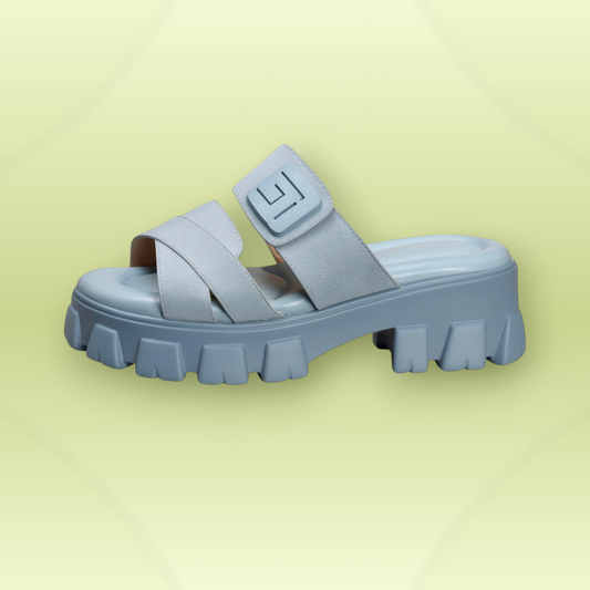 Chunky Sole Cross Strap Sandals