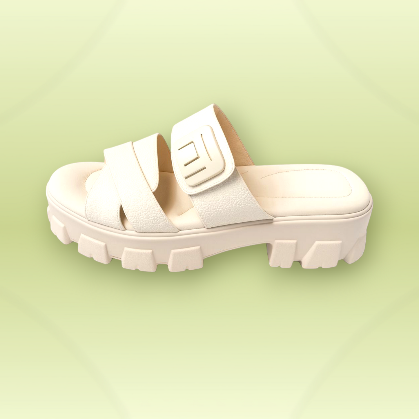 Chunky Sole Cross Strap Sandals
