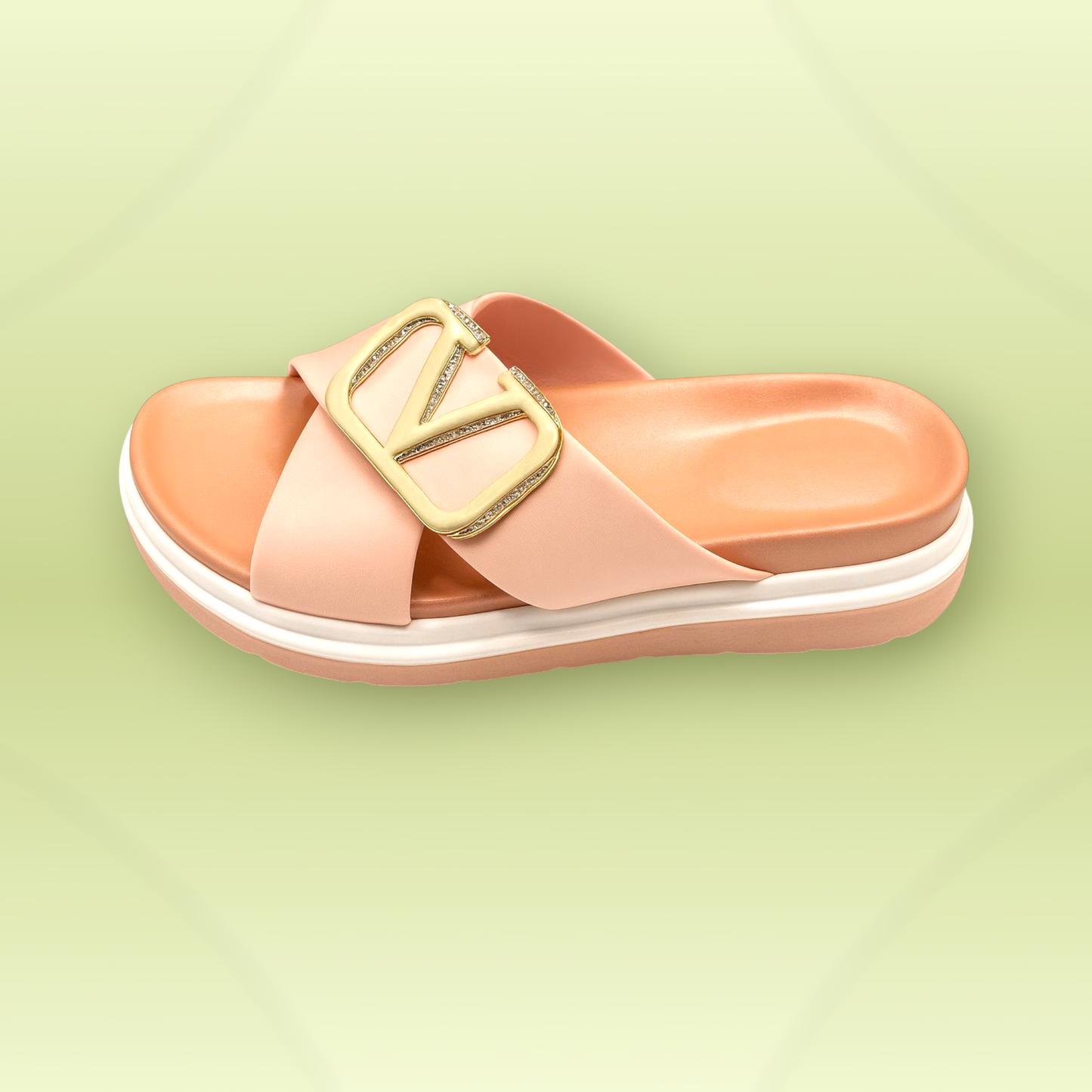 Comfort Sandals with Gold Buckle