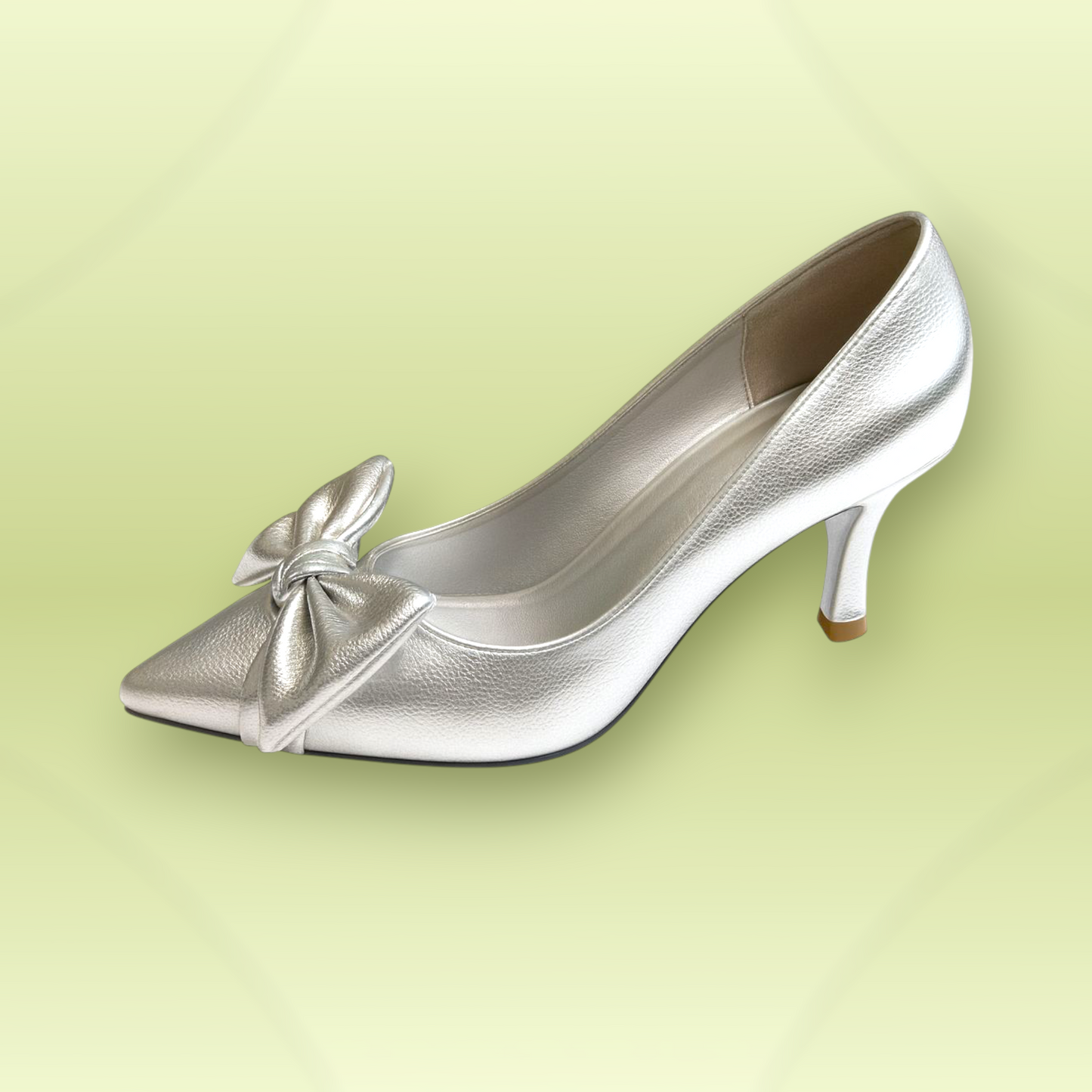 Metallic Bow Stiletto Heels