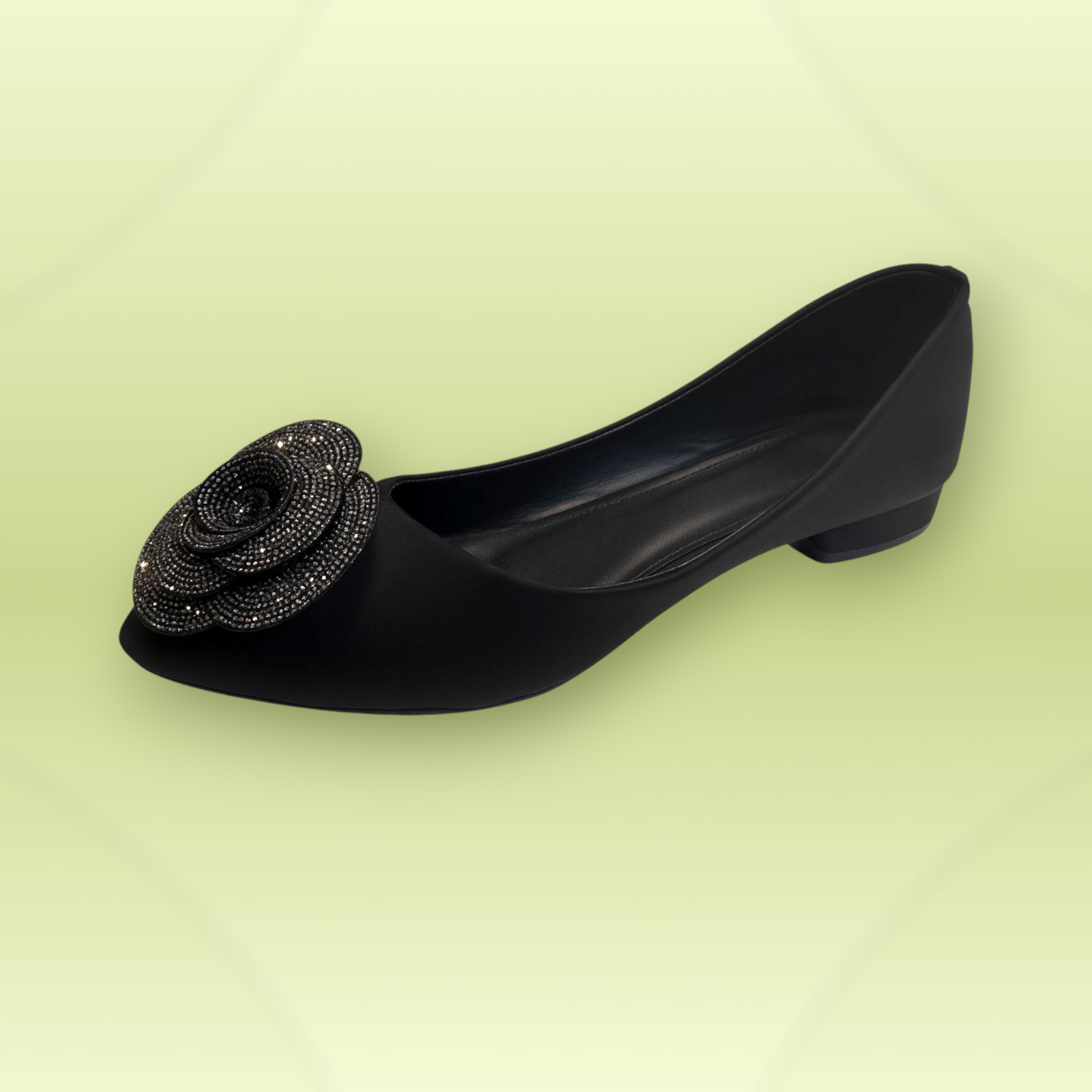 Rose Embellished Flats