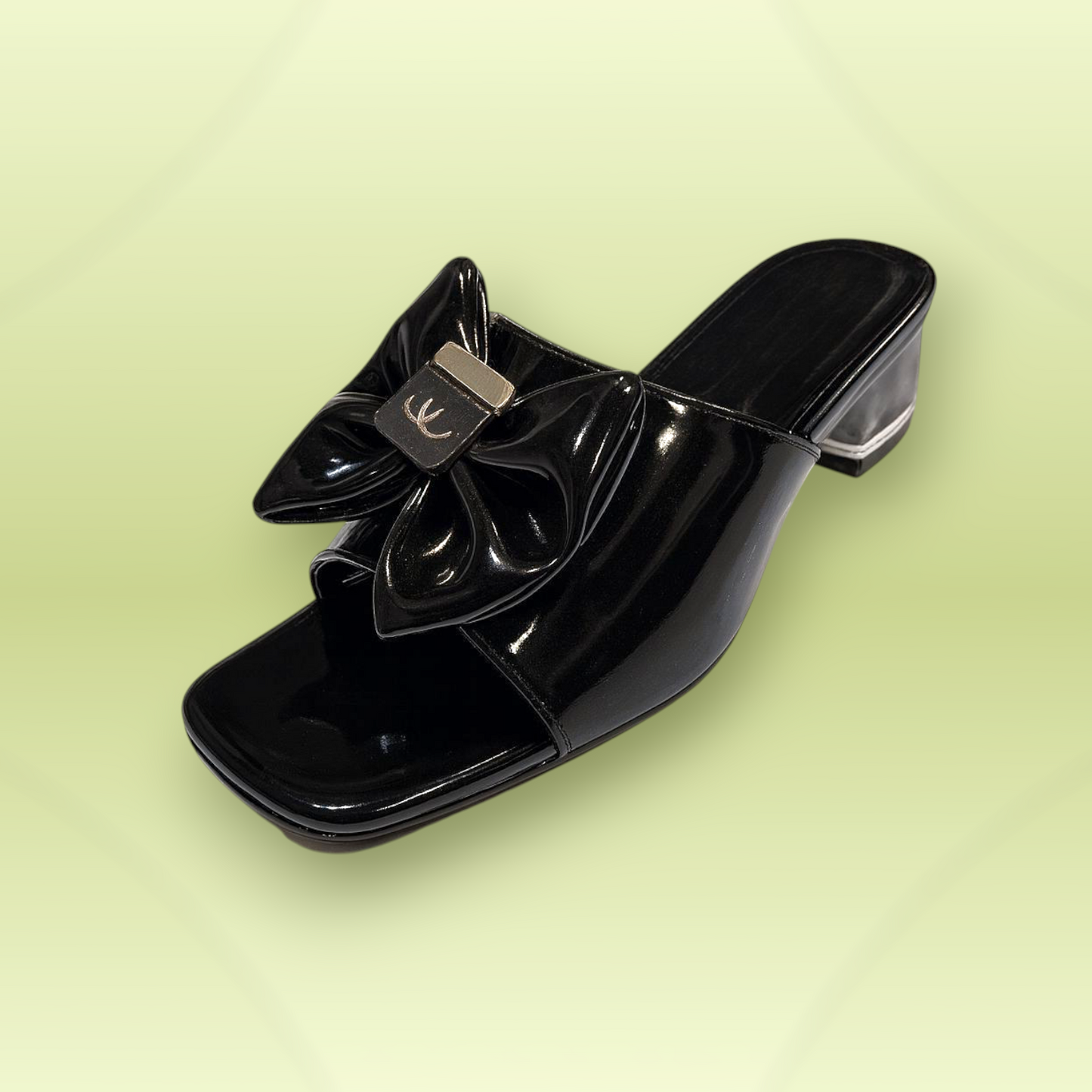 Bow Accent Block Heel