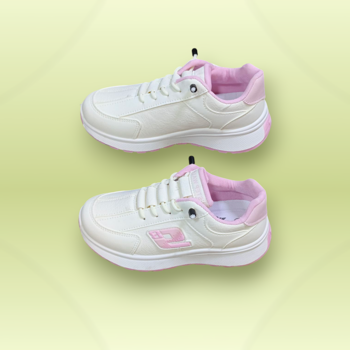 White & Pink Sneakers Kids Casual Sports Shoes