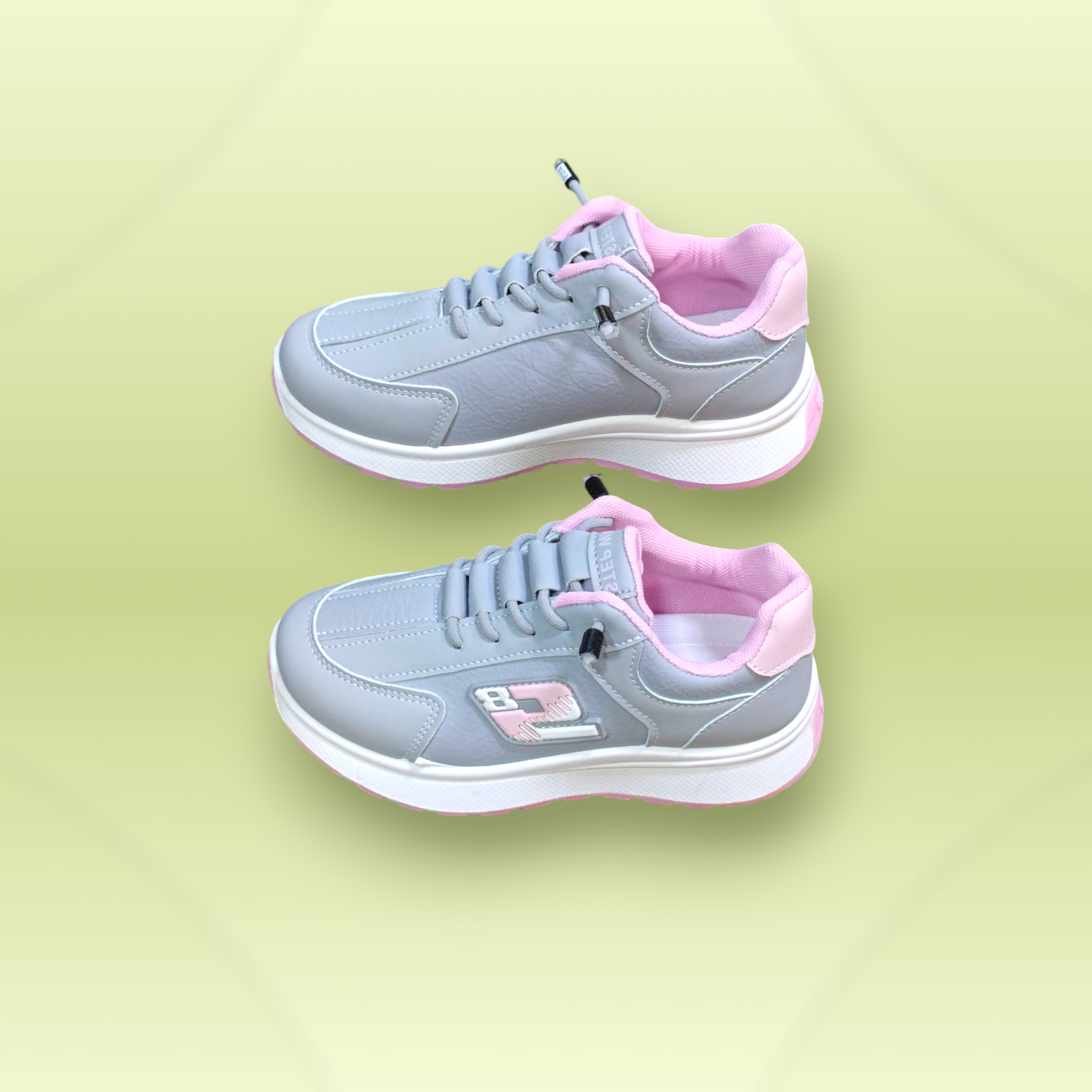 White & Pink Sneakers Kids Casual Sports Shoes