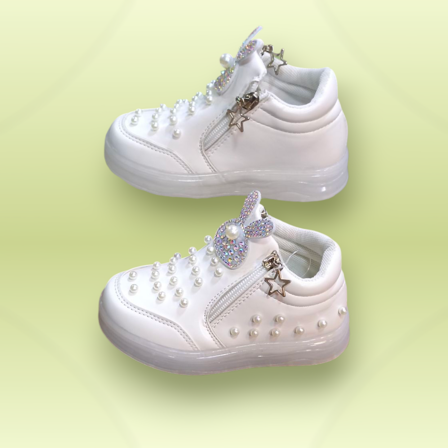 Pearl Sneakers Kids Sparkle Party Shoes