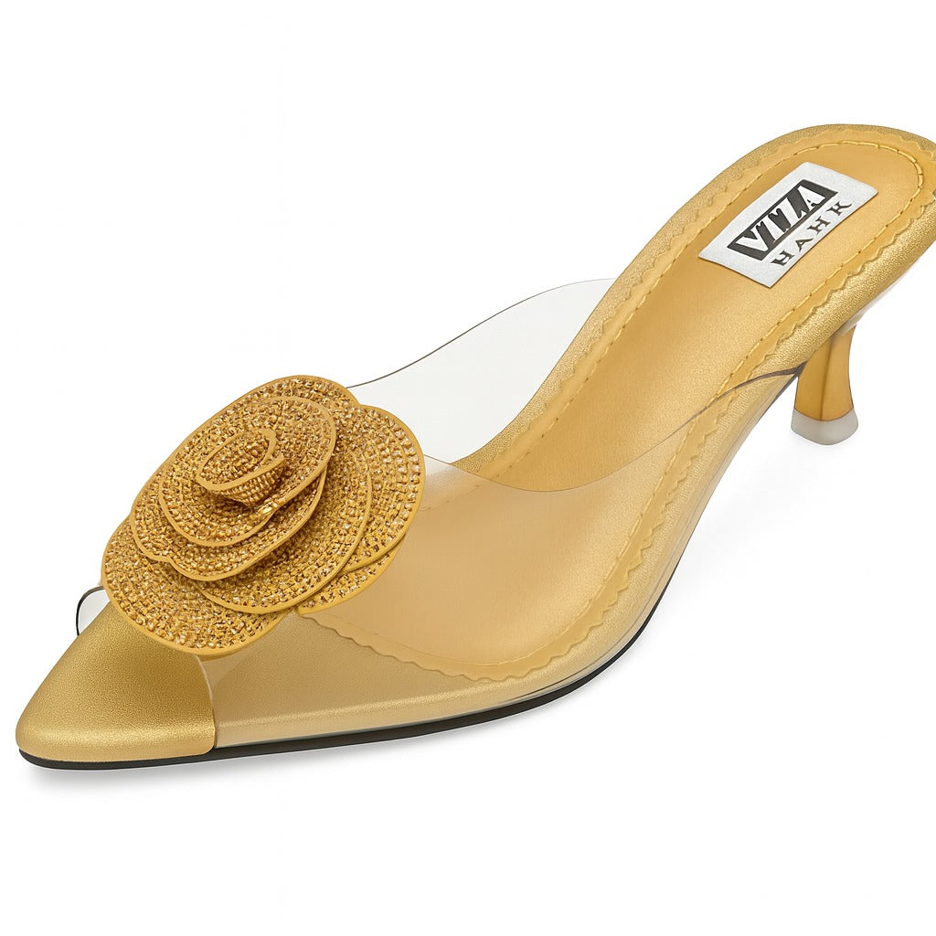 Ziva Floral Accent Heel