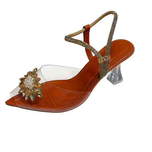 Amber Crystal Embellished