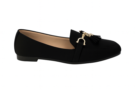 Black Luxe Tassel Loafers