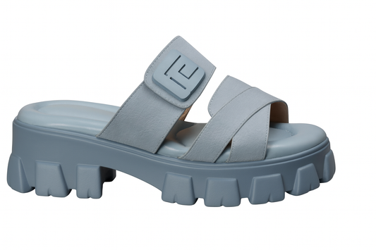 Sky Blue Chunky Platform Slides