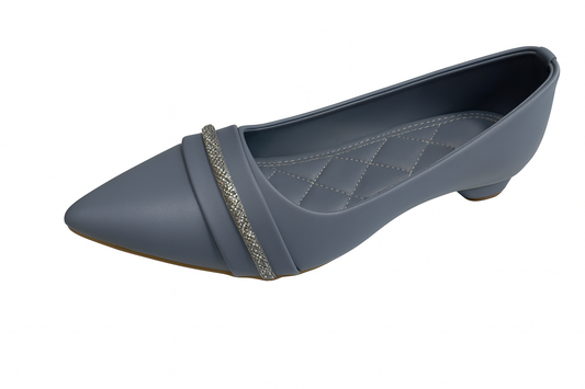 Blue Mist Crystal Strap Comfort Flats