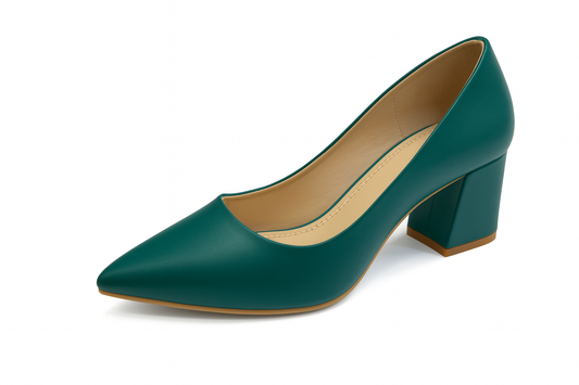Emerald Green Block Heels