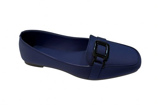 Midnight Blue Buckle Loafers