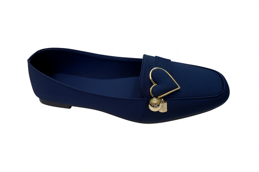 Midnight Heart Charm Loafers