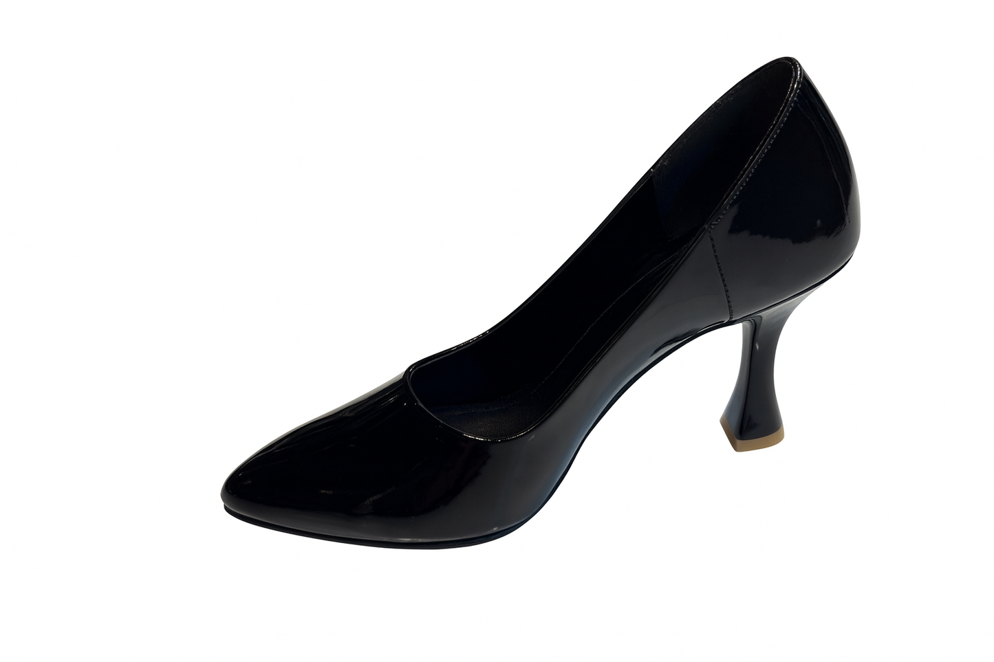 Noir Glossy Sculpted Heels