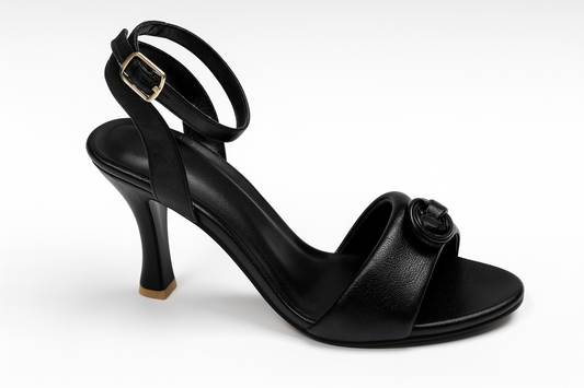 Noir Knot Elegance Stiletto Heels