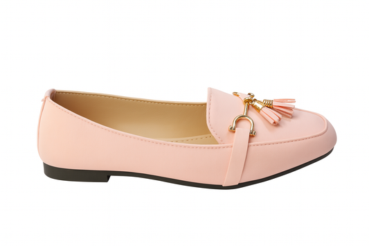 Peach Luxe Tassel Loafers