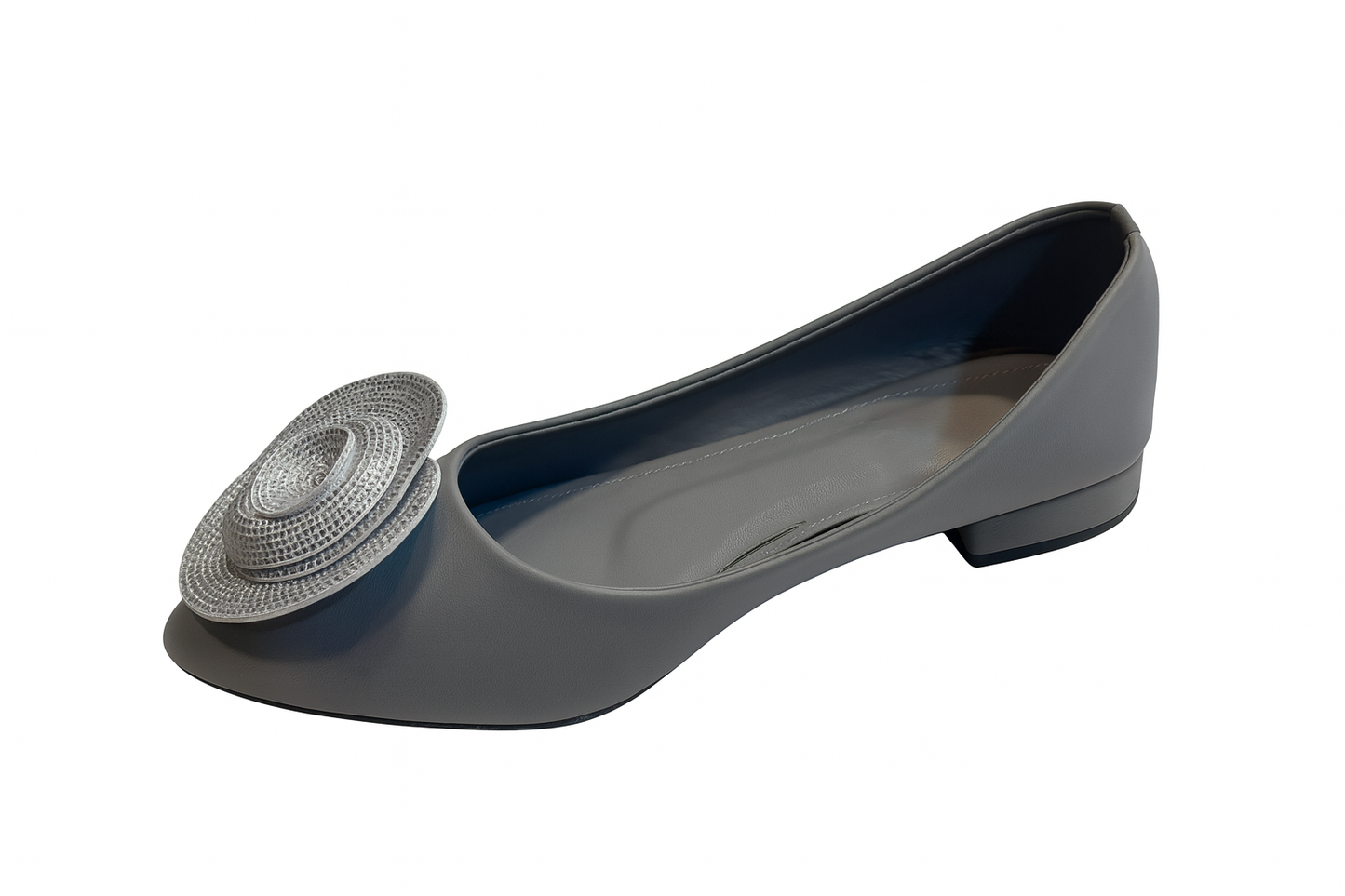 Silver Orbit Embellished Flats