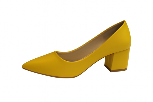 Sunshine Yellow Block Heels
